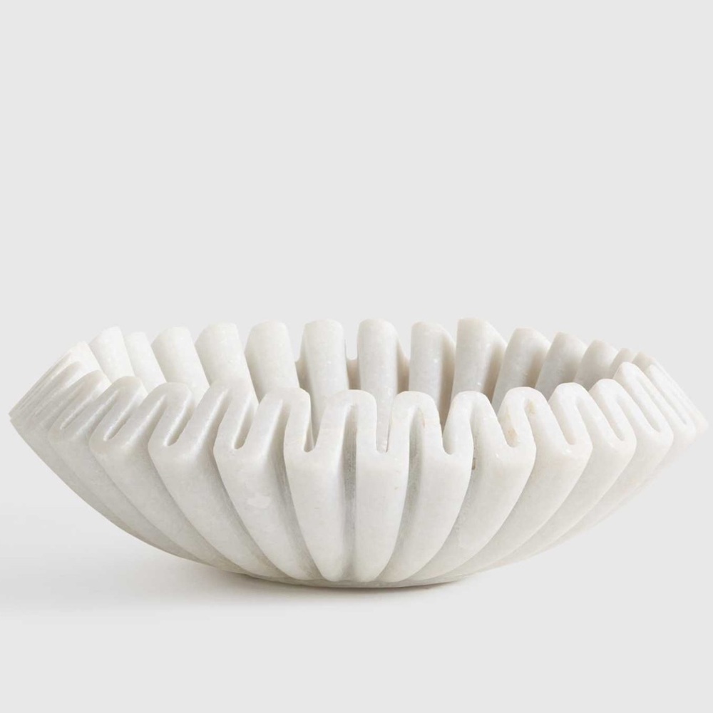 Quince Fluted Marble Bowl